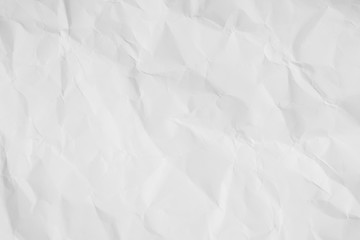 White color texture of crumpled paper, can be use as abstract background, wallpaper,  webpage, copy space for text.
