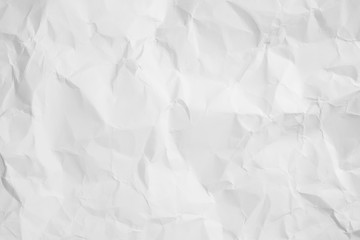 White color texture of crumpled paper, can be use as abstract background, wallpaper,  webpage, copy space for text.