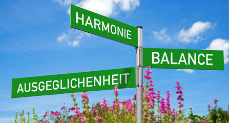 Wegweiser, Harmonie, Balance, Ausgeglichenheit,