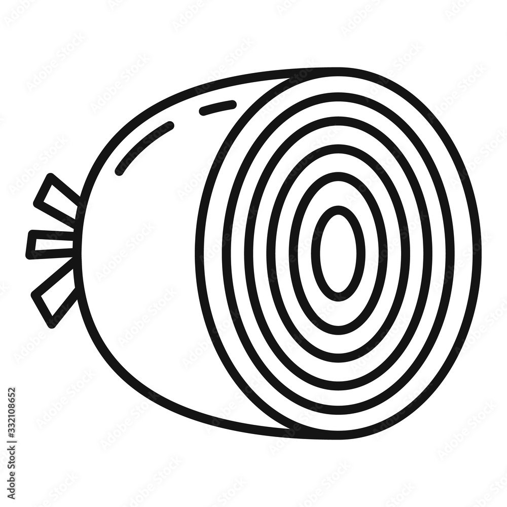 Aufkleber half beet icon. outline half beet vector icon for web design isolated on white background