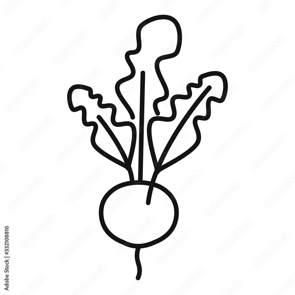 Poster vegan beet icon. outline vegan beet vector icon for web design isolated on white background