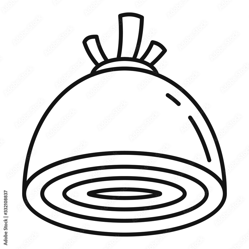 Poster cutted beet icon. outline cutted beet vector icon for web design isolated on white background