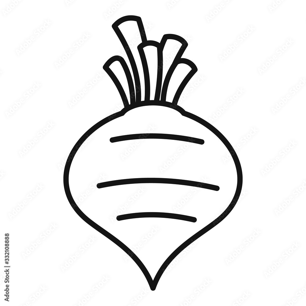 Poster beet icon. outline beet vector icon for web design isolated on white background