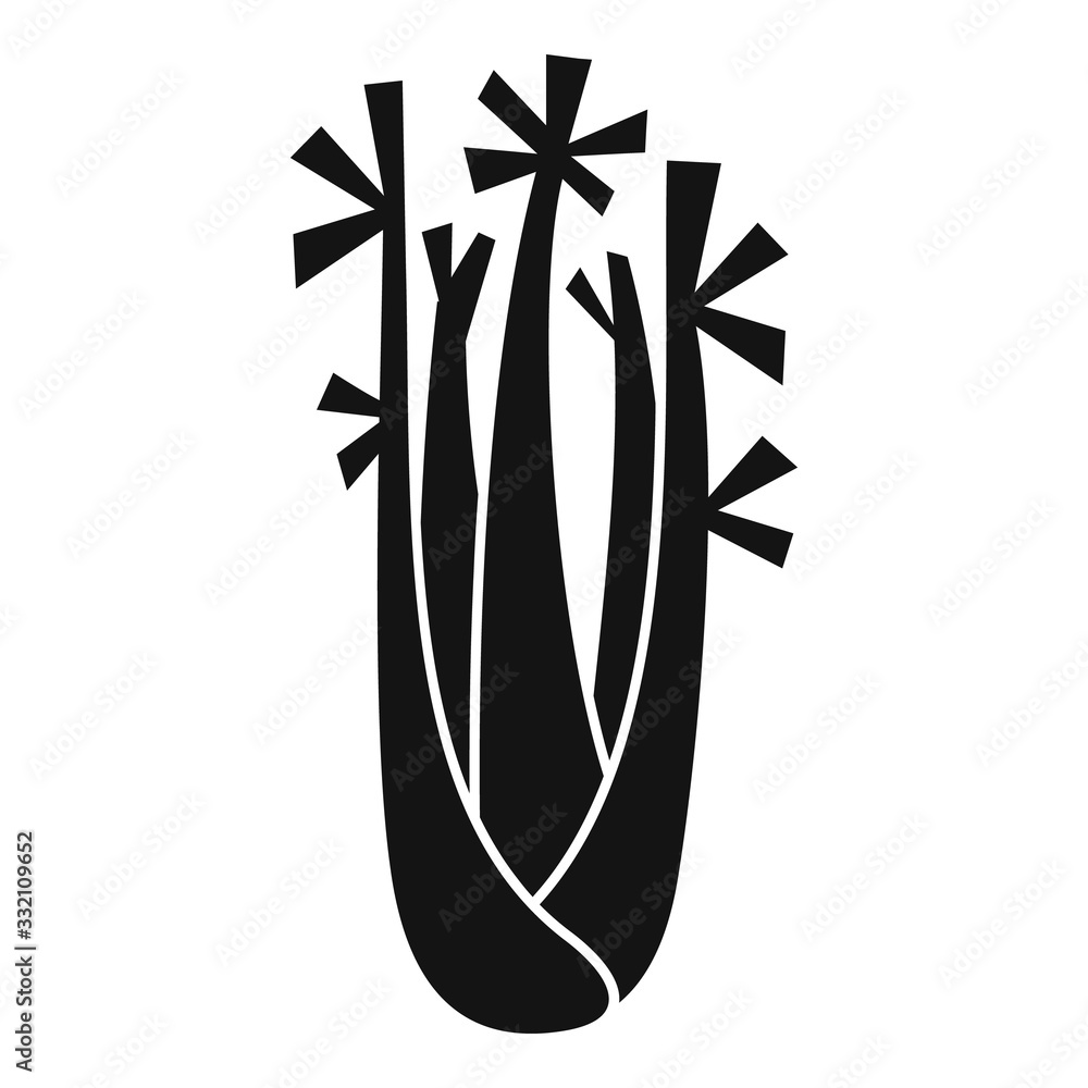 Poster delicious celery icon. simple illustration of delicious celery vector icon for web design isolated o
