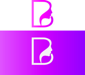 B Letter Logo AND WOMEN FACE LOGO