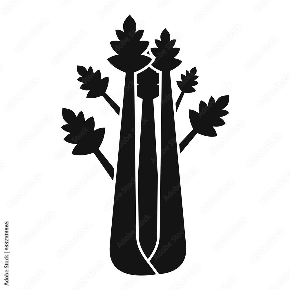 Poster natural celery icon. simple illustration of natural celery vector icon for web design isolated on wh