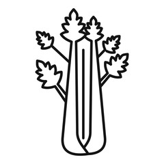Detox celery icon. Outline detox celery vector icon for web design isolated on white background