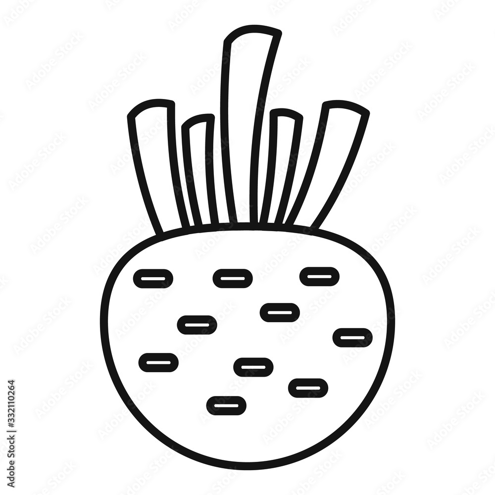 Poster celery root icon. outline celery root vector icon for web design isolated on white background
