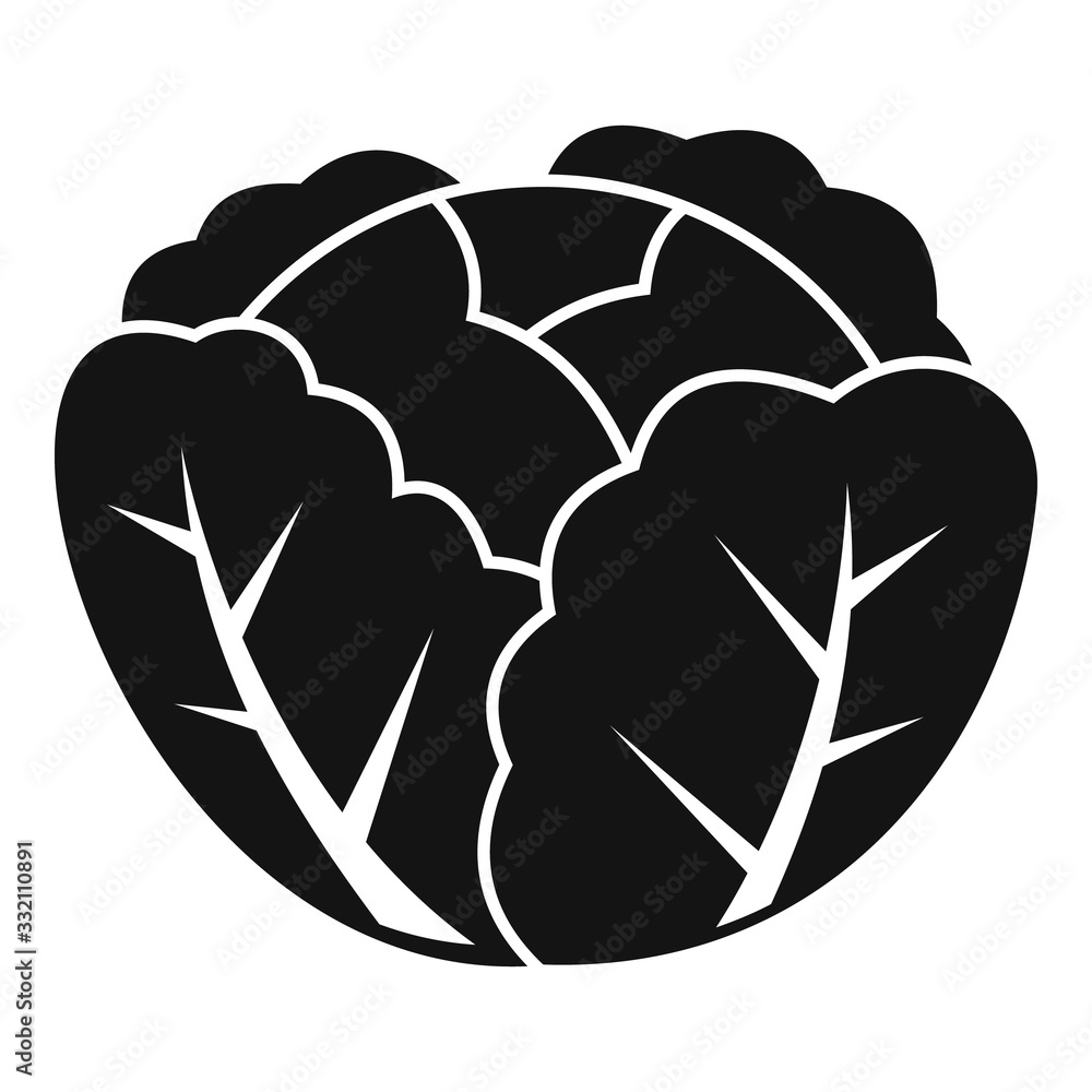 Poster cabbage icon. simple illustration of cabbage vector icon for web design isolated on white background