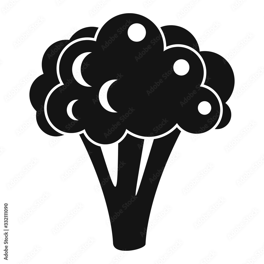 Poster broccoli cabbage icon. simple illustration of broccoli cabbage vector icon for web design isolated o