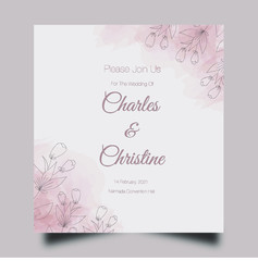 Elegant wedding invitation template design