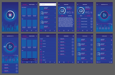 audio book app ui design mobile user interface