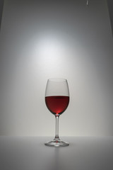 red wine splash in glass