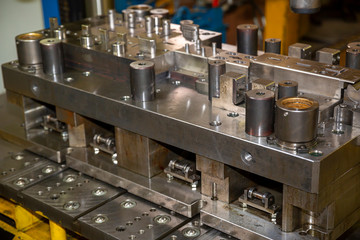 Steel or aluminum sheets in warehouse