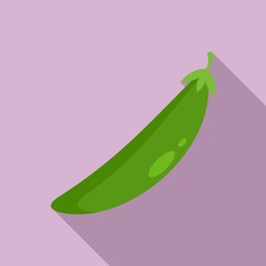 Food peas icon. Flat illustration of food peas vector icon for web design