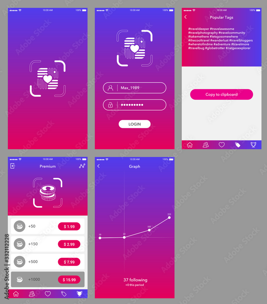 Wall mural analyzer app ui design app user interface
