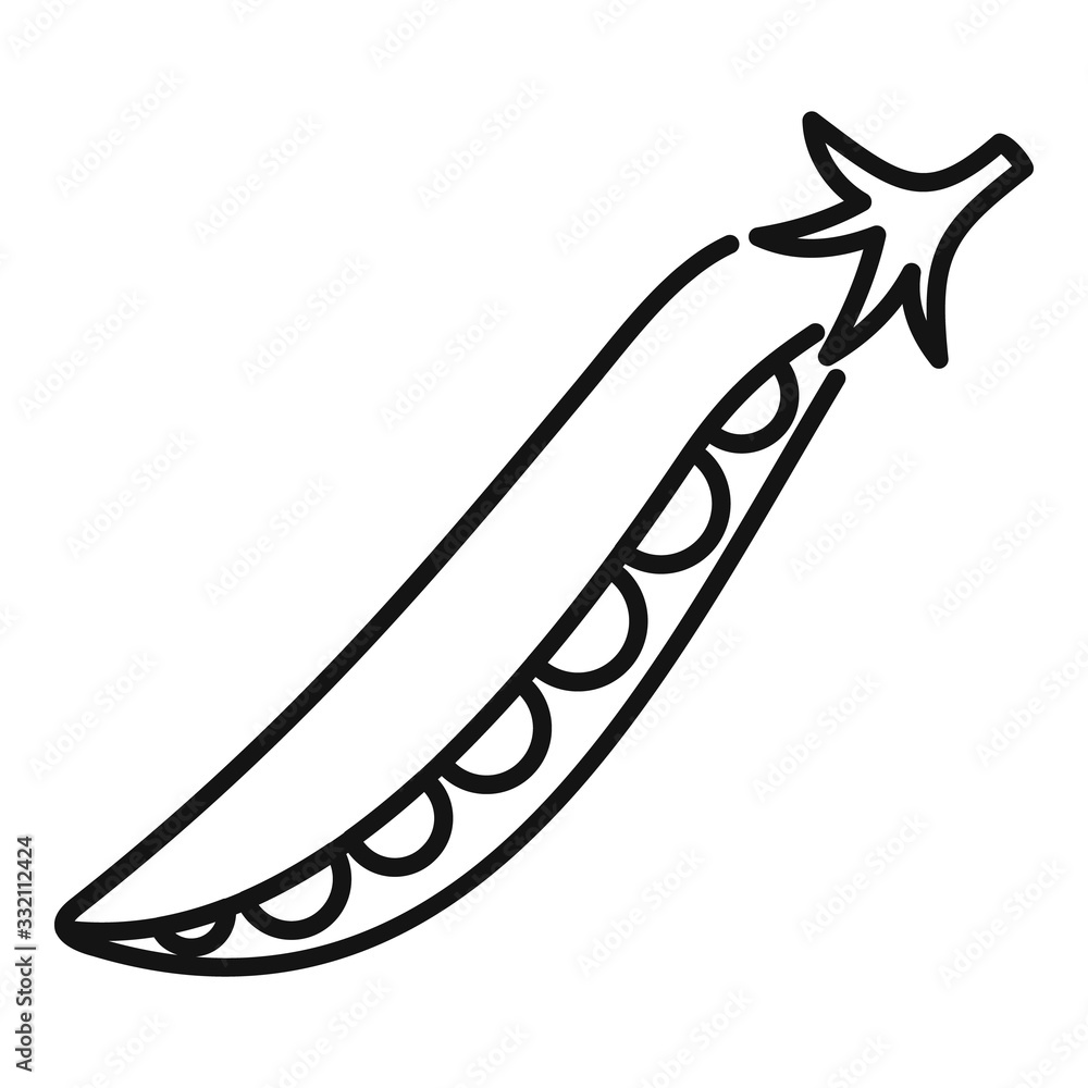 Poster peas seed icon. outline peas seed vector icon for web design isolated on white background