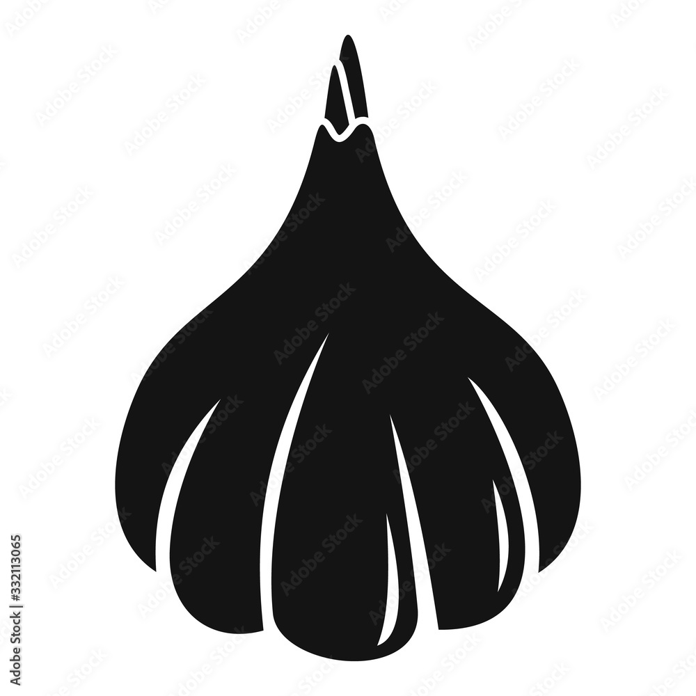 Poster condiment garlic icon. simple illustration of condiment garlic vector icon for web design isolated o