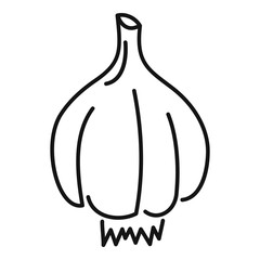 Healthy garlic icon. Outline healthy garlic vector icon for web design isolated on white background