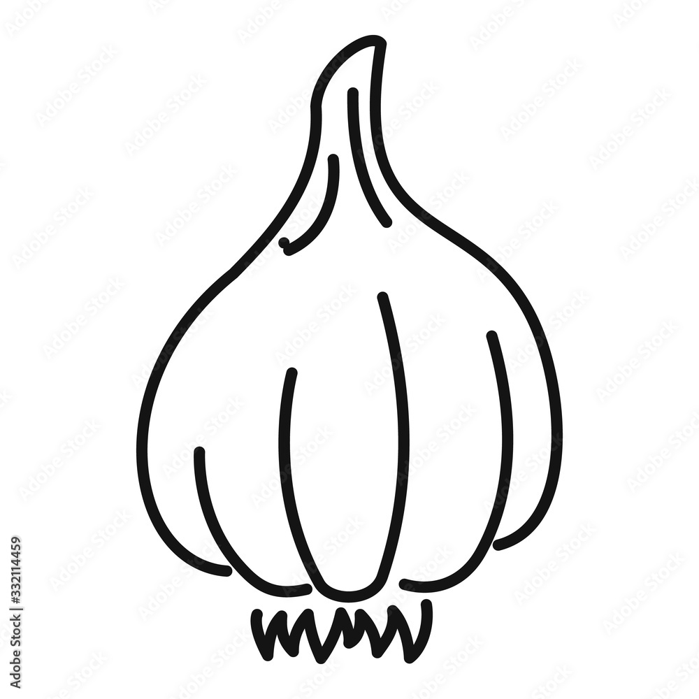 Poster spice garlic icon. outline spice garlic vector icon for web design isolated on white background