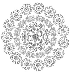 Oriental abstract ornament. Template for carpet, textile and any surface. Ornamental vector pattern with filigree details.mandala background, square geometric lace pattern with ornate frame, tribal 