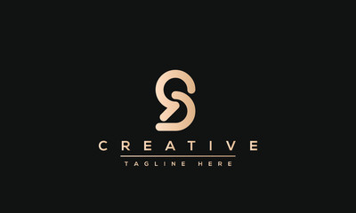 Simple Elegant Letter S Logo Design. Modern minimalist S SS creative initials based vector icon template.