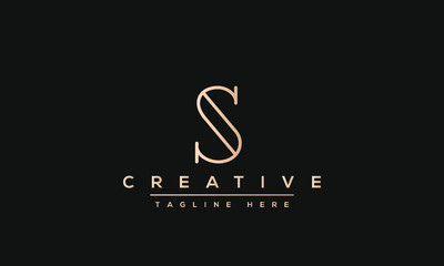 Fototapeta premium Simple Elegant Letter S Logo Design. Modern minimalist S SS creative initials based vector icon template.
