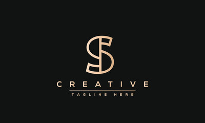 Obraz premium Simple Elegant Letter S Logo Design. Modern minimalist S SS creative initials based vector icon template.