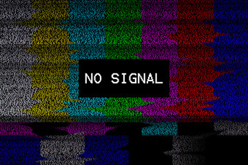 No signal TV test pattern background - obrazy, fototapety, plakaty