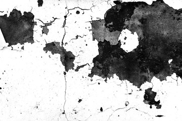 black and white cement cracked background