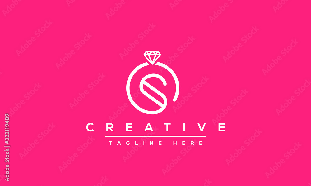 Poster simple elegant letter s logo design. modern minimalist s ss creative initials based vector icon temp