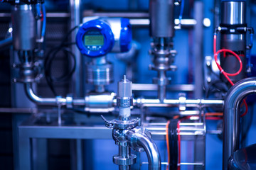 Heating system's cooper pipes with ball valves