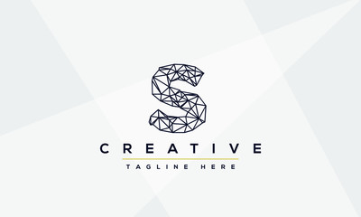 Simple Elegant Letter S Logo Design. Modern minimalist S SS creative initials based vector icon template.