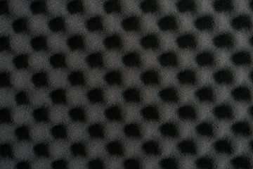 Close up of studio acoustic foam rubber wall pattern.