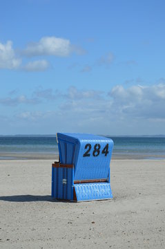 Strandkorb mit Nummer