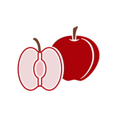 fruit apple icon collection, trendy style