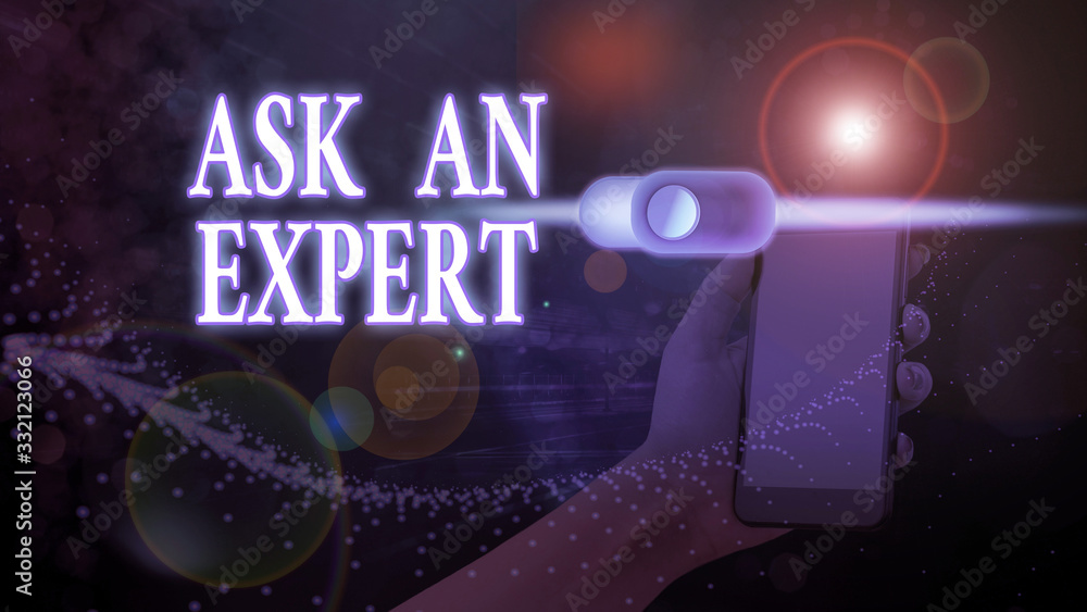 Poster text sign showing ask an expert. business photo showcasing confirmation that have read understand an