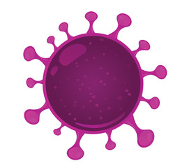 Web banner or article picture with copy space. Microscopic illustration representing the Chinese Wuhan's virus covid 19. Coronavirus known as SARS-CoV - realistic illustration.