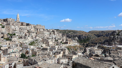 Fototapeta na wymiar Blick über die Höhlenstadt Matera, Basilikata (Italien)