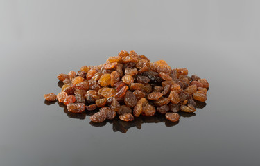 Heap of Dark Brown Sweet Raisins, Dried Grapes Pile