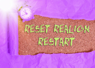Word writing text Reset Realign Restart. Business photo showcasing Life audit will help you put...