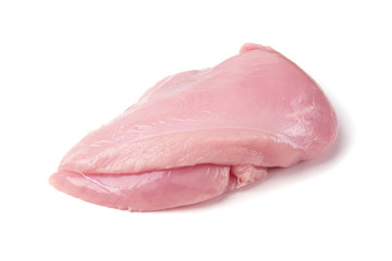 Fresh Uncooked Raw Turkey Fillet Breast Meat Isolated