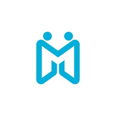 m people logo vector