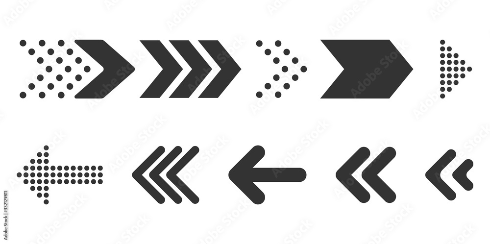 Poster arrows vector collection with elegant style and black color.