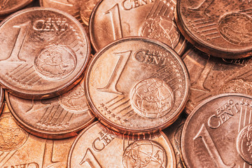 1-Euro-Cent Münzen
