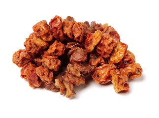 Dried pears on a white background 