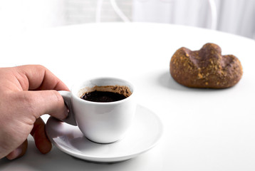 breakfast food morning coffee bun sesame healthy food