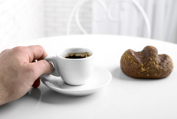 breakfast food morning coffee bun sesame healthy food