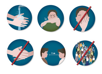 covid19 coronavirus illustrazione regole illustrate