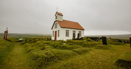 Church with red roof